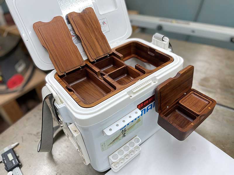 木製餌箱 クーラーセット