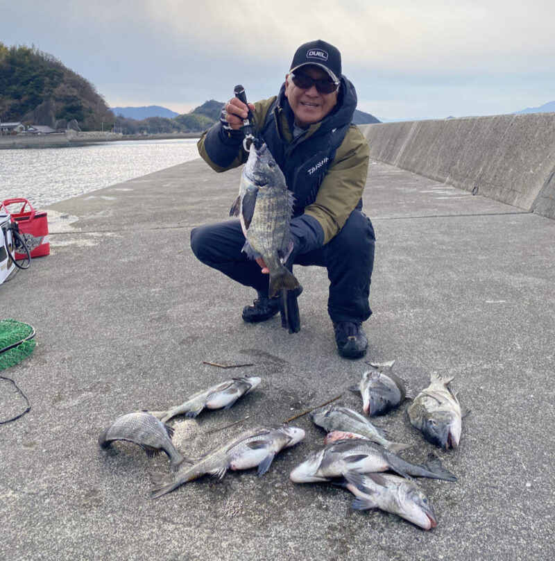 似島で釣れたチヌとマダイ