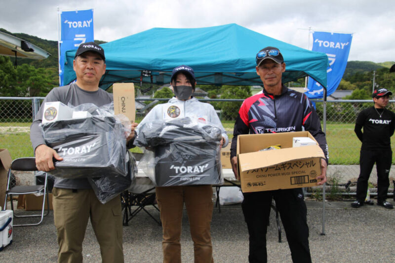 東レ懇親チヌ釣り大会IN宿毛 上位入賞者