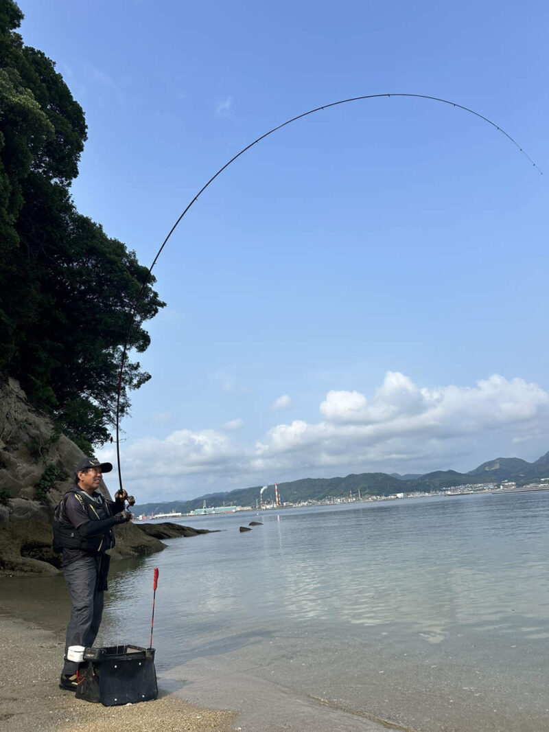 鱗海アートレータ 竿曲げ