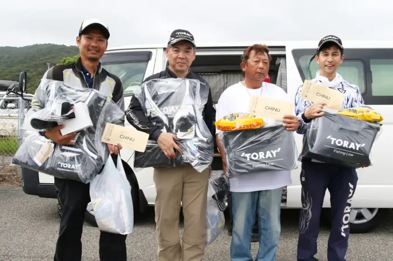 東レ懇親チヌ釣り大会宿毛 上位入賞者