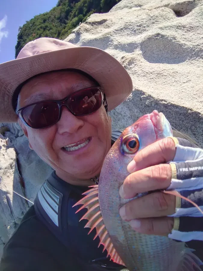 広島湾で釣れたマダイ