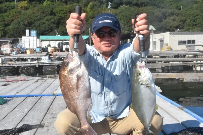 海上釣り堀の釣果