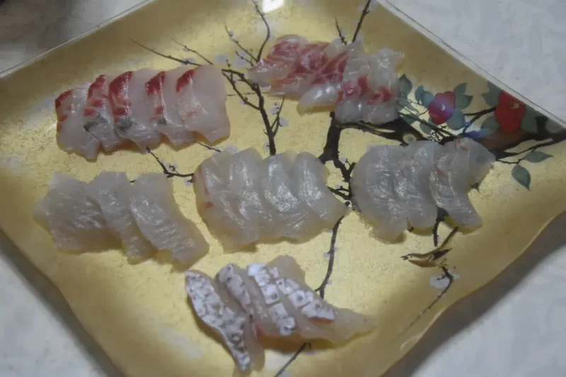 海上釣り堀の刺身